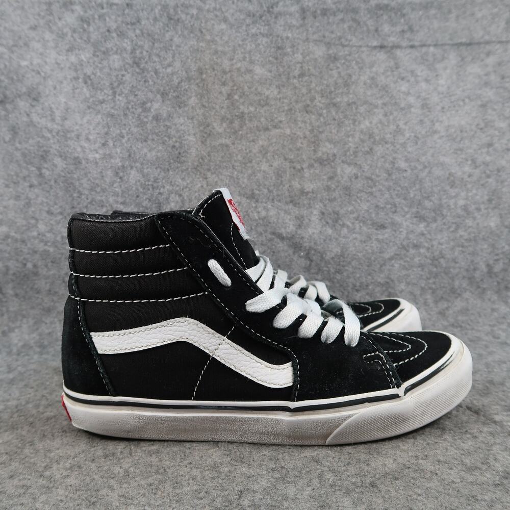 Vans Shoes Womens 5.5 Sk8 Hi Sneaker Casual High Top Skateboarding Leather Black